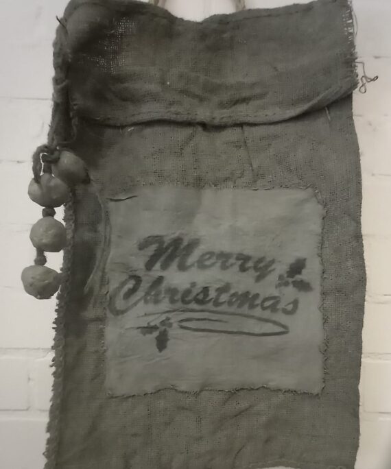 Grote Kerstzak, geverfd jute